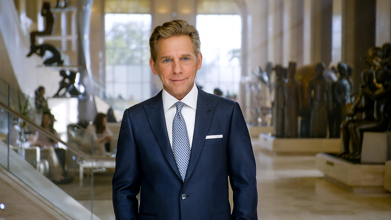 David Miscavige in Clearwater, Florida, in Flag Building Atrium